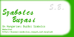 szabolcs buzasi business card