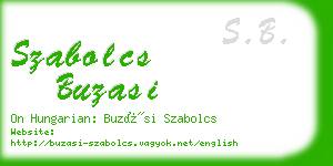 szabolcs buzasi business card